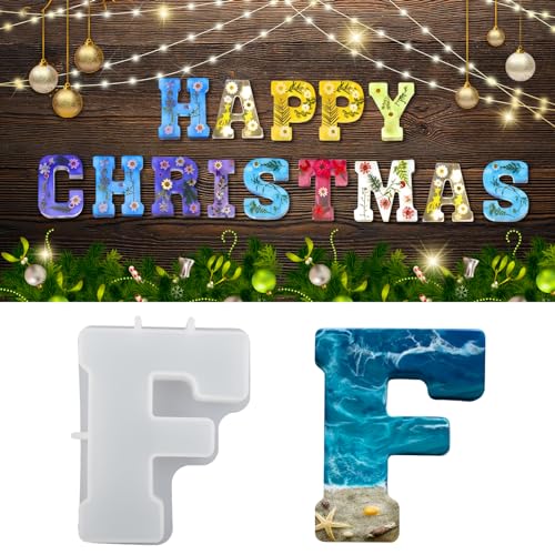 wikimo Silikonform Buchstaben Groß, 18 cm/7 inch Epoxidharz Formen für 3D-Alphabet, Silikonform GießForm für Geburtstag Hochzeit Party Weihnachten Kunst Basteln Ornamente(F) wikimo Silikonform Buchstaben Groß, 18 cm/7 inch Epoxidharz Formen für 3D-Alphabet, Silikonform GießForm für Geburtstag Hochzeit Party Weihnachten Kunst Basteln Ornamente(F) von wikimo