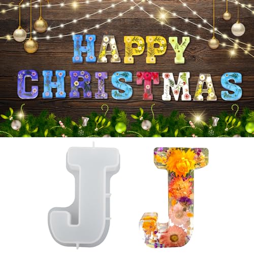 wikimo Silikonform Buchstaben Groß, 18 cm/7 inch Epoxidharz Formen für 3D-Alphabet, Silikonform GießForm für Geburtstag Hochzeit Party Weihnachten Kunst Basteln Ornamente(J) wikimo Silikonform Buchstaben Groß, 18 cm/7 inch Epoxidharz Formen für 3D-Alphabet, Silikonform GießForm für Geburtstag Hochzeit Party Weihnachten Kunst Basteln Ornamente(J) von wikimo