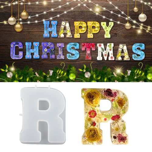 wikimo Silikonform Buchstaben Groß, 18 cm/7 inch Epoxidharz Formen für 3D-Alphabet, Silikonform GießForm für Geburtstag Hochzeit Party Weihnachten Kunst Basteln Ornamente(R) wikimo Silikonform Buchstaben Groß, 18 cm/7 inch Epoxidharz Formen für 3D-Alphabet, Silikonform GießForm für Geburtstag Hochzeit Party Weihnachten Kunst Basteln Ornamente(R) von wikimo