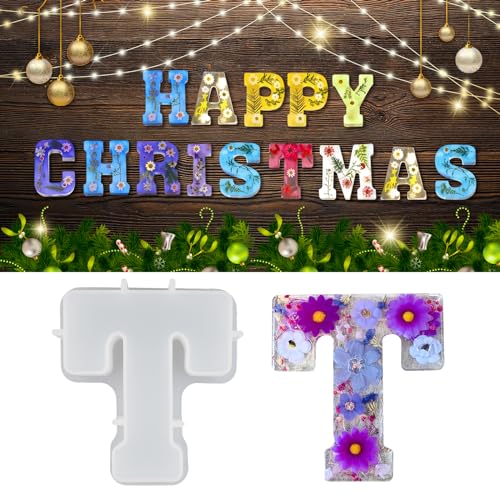 wikimo Silikonform Buchstaben Groß, 18 cm/7 inch Epoxidharz Formen für 3D-Alphabet, Silikonform GießForm für Geburtstag Hochzeit Party Weihnachten Kunst Basteln Ornamente(T) wikimo Silikonform Buchstaben Groß, 18 cm/7 inch Epoxidharz Formen für 3D-Alphabet, Silikonform GießForm für Geburtstag Hochzeit Party Weihnachten Kunst Basteln Ornamente(T) von wikimo