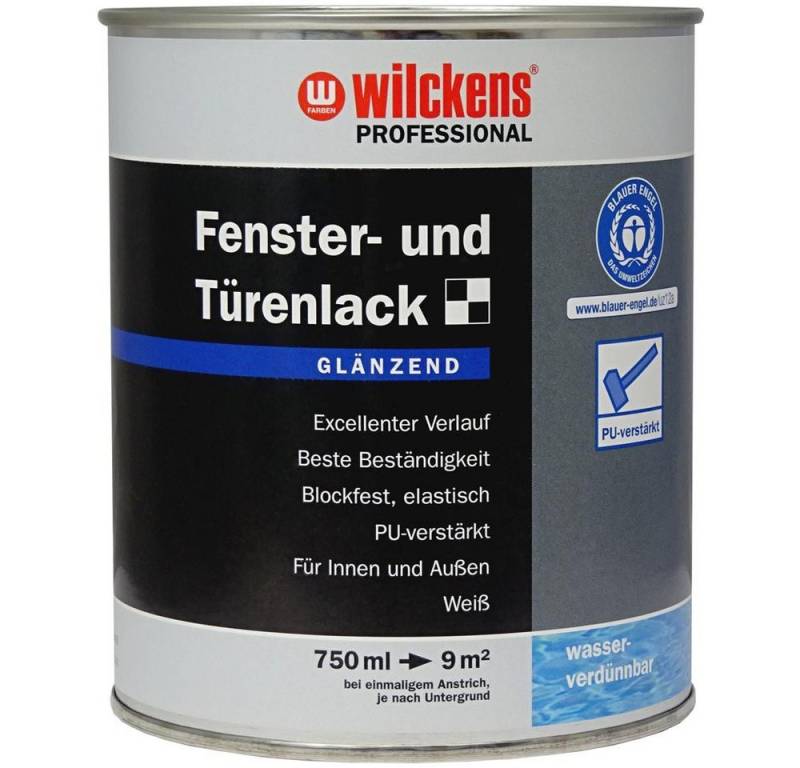 wilckens® PROFESSIONAL Tür- und Fensterlack, glänzend, Weiß, 750 ml von wilckens® PROFESSIONAL