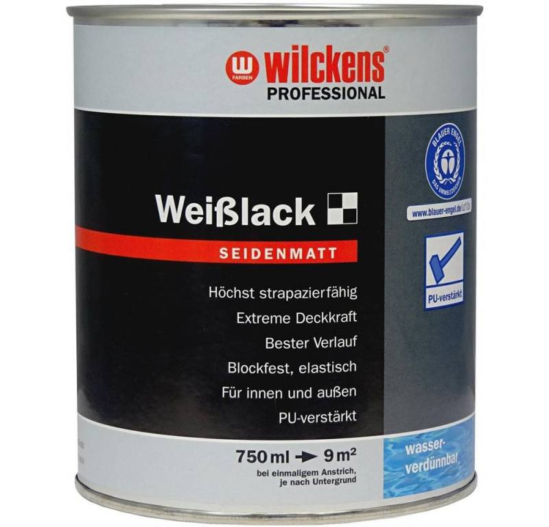 wilckens® PROFESSIONAL Weißlack, seidenmatt, 750 ml von wilckens® PROFESSIONAL