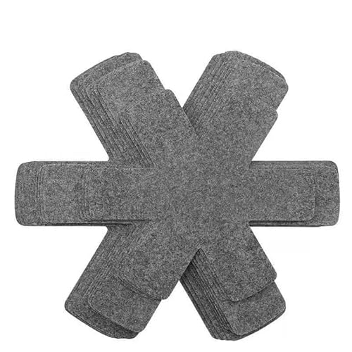 wilcractk Pfannenschutz Pfannenschoner Set 10 Stück, Graue Filz Untersetzer 26cm × 1mm Dicke, Hitzebeständige Topfschoner für Stapelbare Pfannen und Töpfe wilcractk Pfannenschutz Pfannenschoner Set 10 Stück, Graue Filz Untersetzer 26cm × 1mm Dicke, Hitzebeständige Topfschoner für Stapelbare Pfannen und Töpfe von wilcractk