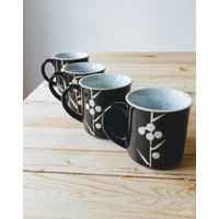 Espresso Braun 70Er Jahre Zweig Steinzeug Tassen Set Von Vier 10 Unze Espresso Braun 70Er Jahre Zweig Steinzeug Tassen Set Von Vier 10 Unze von wildlilymercantile