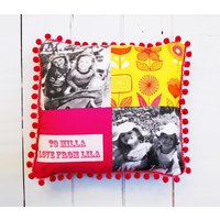 Personalisierte Foto Speicher Pom Kissen, Instagram Foto-Andenken-Geschenk, Bester Freund Personalisierte Foto Speicher Pom Kissen, Instagram Foto-Andenken-Geschenk, Bester Freund von wildthingsdresses