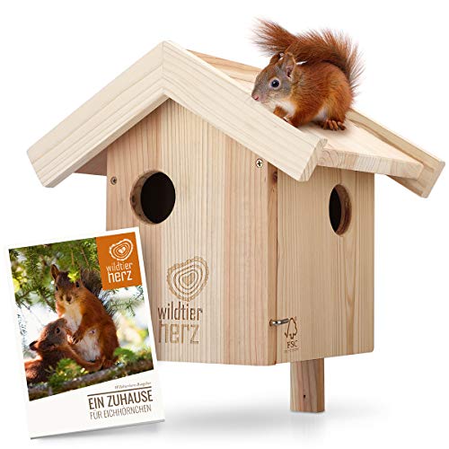 wildtier herz I Eichhörnchen Kobel – Nest für Eichhörnchen aus verschraubtem Massiv-Holz, Eichhörnchenhaus und Nistkasten zum Hängen für den Garten wildtier herz I Eichhörnchen Kobel – Nest für Eichhörnchen aus verschraubtem Massiv-Holz, Eichhörnchenhaus und Nistkasten zum Hängen für den Garten von wildtier herz
