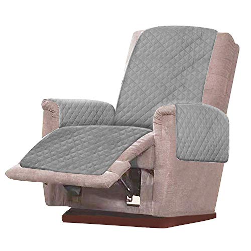willkey Sesselbezug, Relax, gesteppt, neigbar, weich, für 1-Sitzer, rutschfest, für Haustiere (grau) von willkey