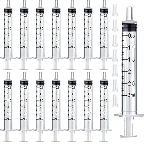 50 Stück Spritzen, 3ml Spritze, Einwegspritzen Ohne Nadel, Kolostrum Spritze, Dosierspritze, Flüssigkeitsmaß Spritzen für wissenschaftliche Labore, Gießen, Nachfüllen, Füttern von Haustieren von winbest
