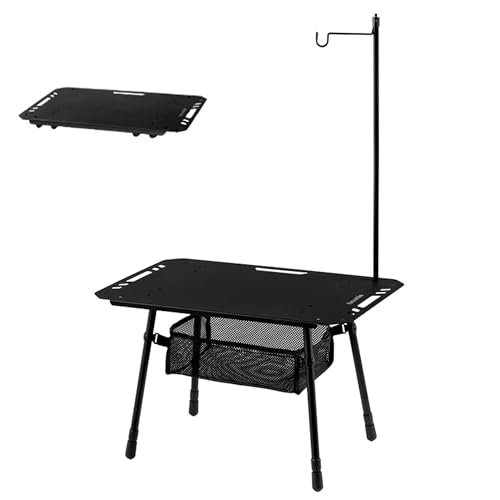 Naturehike Simple Star H02 Tactical Table, multifunktionaler Campingtisch, Outdoor-Klapptisch mit Netzbeutel, hohe Tragkraft (50 kg), geeignet für Camping, Angeln, Picknicks (Single-panel - Black) von windhike