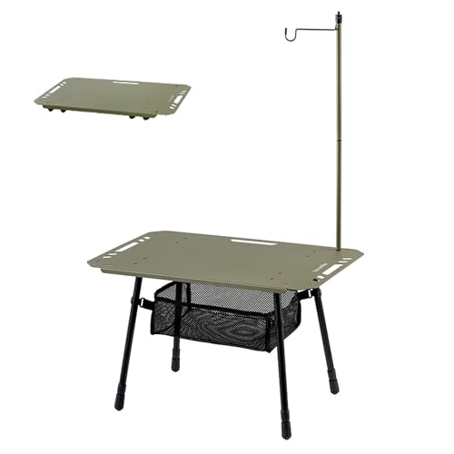Naturehike Simple Star H02 Tactical Table, multifunktionaler Campingtisch, Outdoor-Klapptisch mit Netzbeutel, hohe Tragkraft (50 kg), geeignet für Camping, Angeln, Picknicks (Single-panel - Green) von windhike