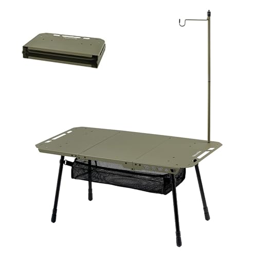 Naturehike Simple Star H02 Tactical Table, multifunktionaler Campingtisch, Outdoor-Klapptisch mit Netzbeutel, hohe Tragkraft (50 kg), geeignet für Camping, Angeln, Picknicks (Tri-fold - Green) von windhike