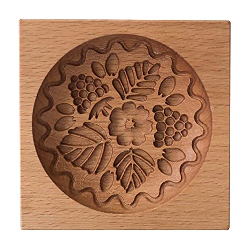 windyday Backform Aus Holzbackform Model Backform Blumenmuster Keksformen Plätzchen-Ausstecher -Model-Backform Sichere Holzbackform Für Kekse Lebkuchen Mooncakes Form von windyday