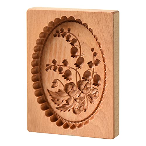 Windyday Holzbackform Mit Blumenmuster - Keksformen Und Plätzchen-Ausstecher - Sichere Form Für Kekse, Lebkuchen Und Mooncakes von windyday