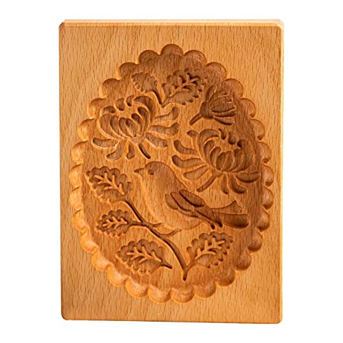 windyday Backform Aus Holzbackform Model Backform Blumenmuster Keksformen Plätzchen-Ausstecher -Model-Backform Sichere Holzbackform Für Kekse Lebkuchen Mooncakes Form von windyday