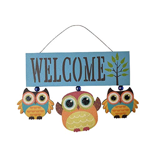 windyday Eule Willkommen Türschild Aus Herzlich Willkommen Dekoschild Türschild Für Haustür, Hängende Willkommen Wandtafel Für Garten Themen, 23 x 2cm von windyday