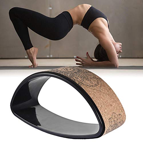 windyday Yoga Rad Natürliches Zum Dehnen, Rutschfester Yoga Wheel Rolle Für Yoga Posen Dehnübung, Rückbeugen, Flexibilität, Belastbarkeit Bis 200KG (Ellipse) von windyday