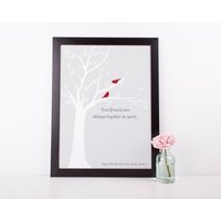 Freundschaft Zitat Print Ferngeschenk, Personalisierte Kunst von winkdesignuk
