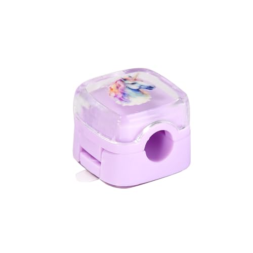 6 Stück Magnetische Kabelclips einzigartiges EINHORN-Design Ordnung, Verstellbare Kabelhalter selbstklebende Kabelorganizer an Schreibtisch Nachttisch, für Ladekabel HDMI USB in Violett von WINSNO von winsno