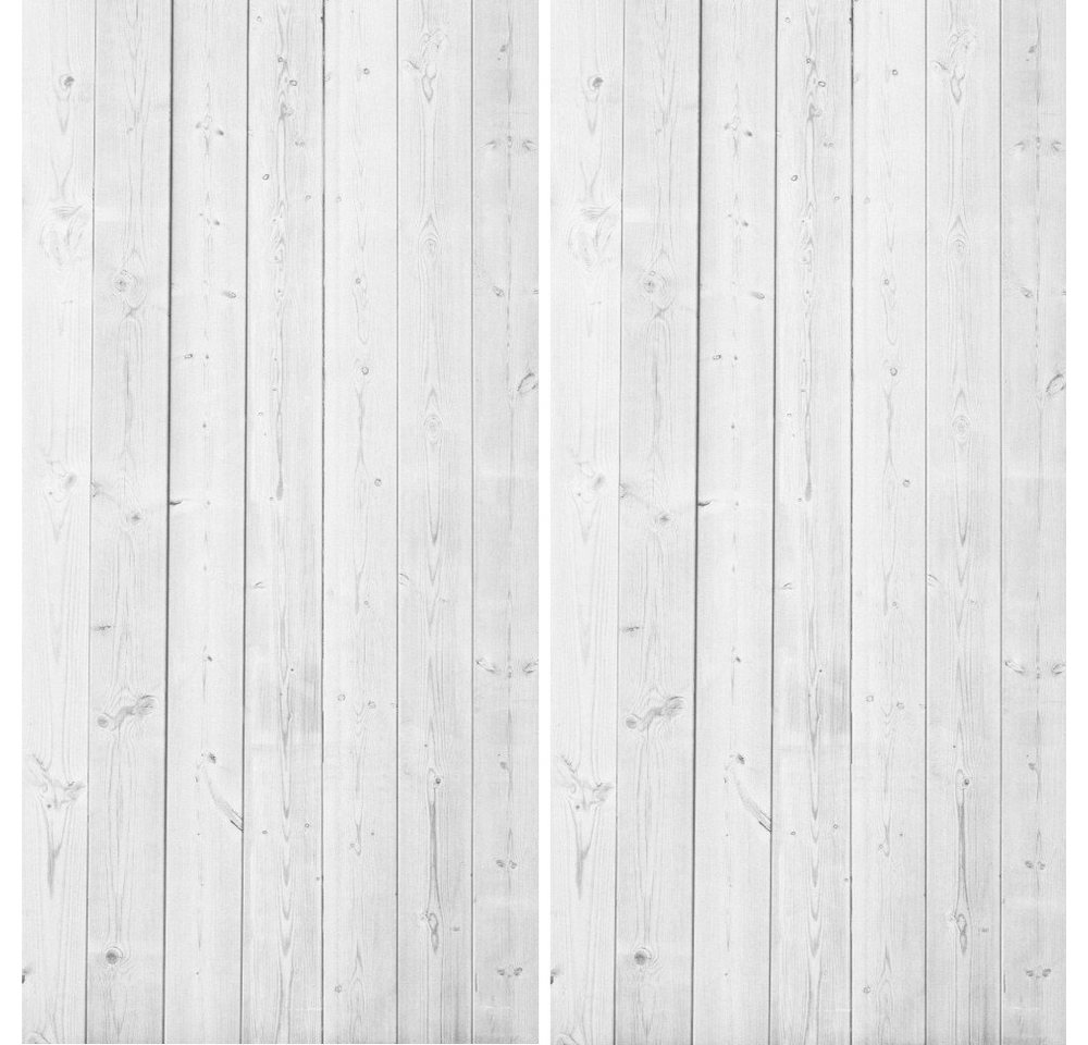 winwall Duschrückwand Duschrückwände ALU-Verbundplatte Dekor: Holz weiß, (2-tlg), Wandverkleidung aus Alu von winwall