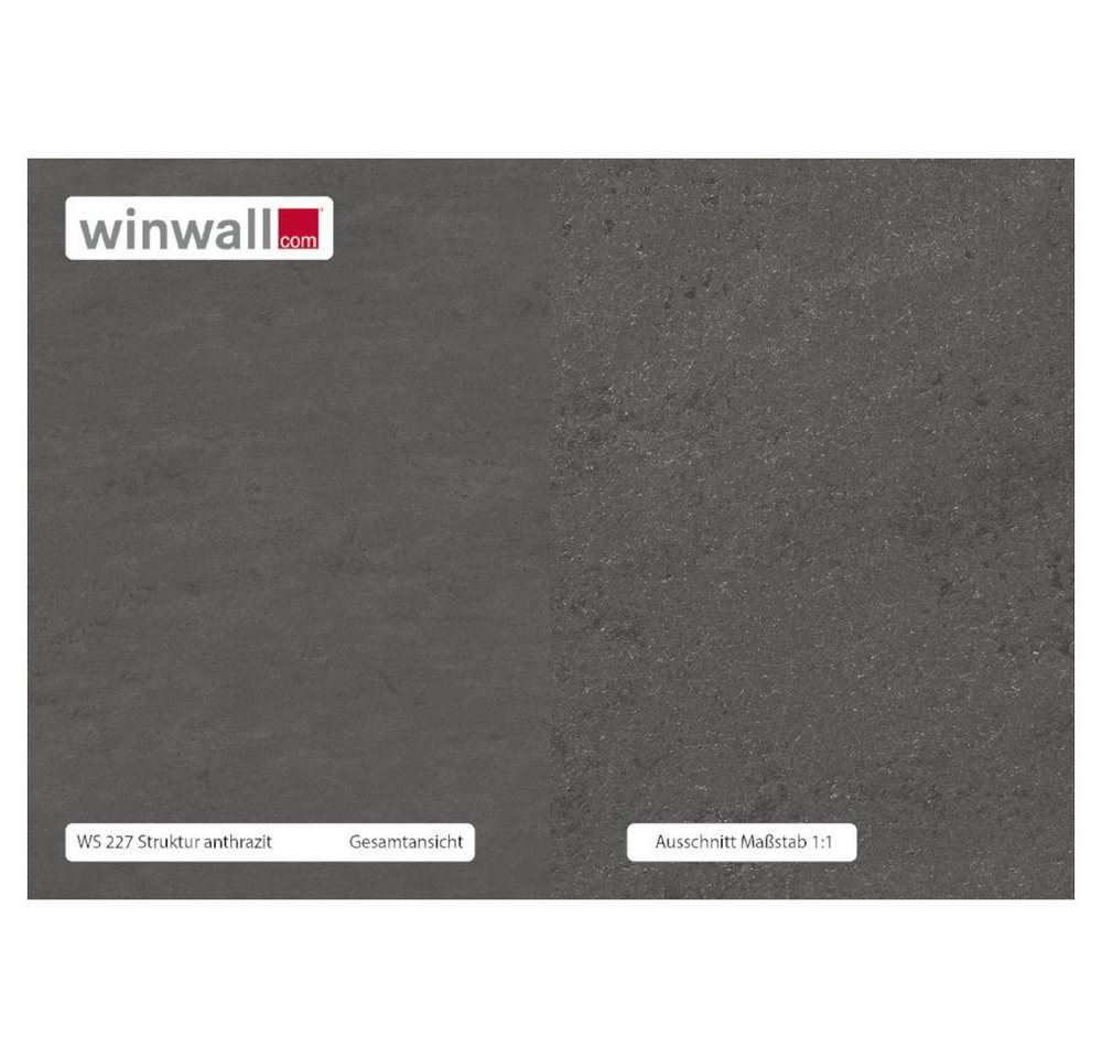winwall Duschrückwand Duschrückwände ALU-Verbundplatte Dekor: Struktur Anthrazit, (1-tlg), Wandverkleidung aus Alu von winwall