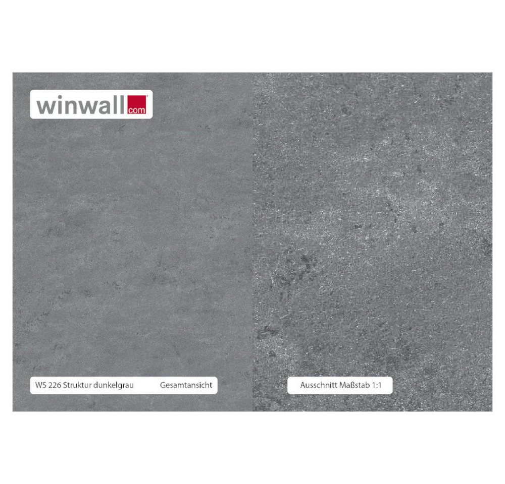 winwall Duschrückwand Duschrückwände ALU-Verbundplatte Dekor: Struktur Dunkelgrau, (1-tlg), Wandverkleidung aus Alu von winwall