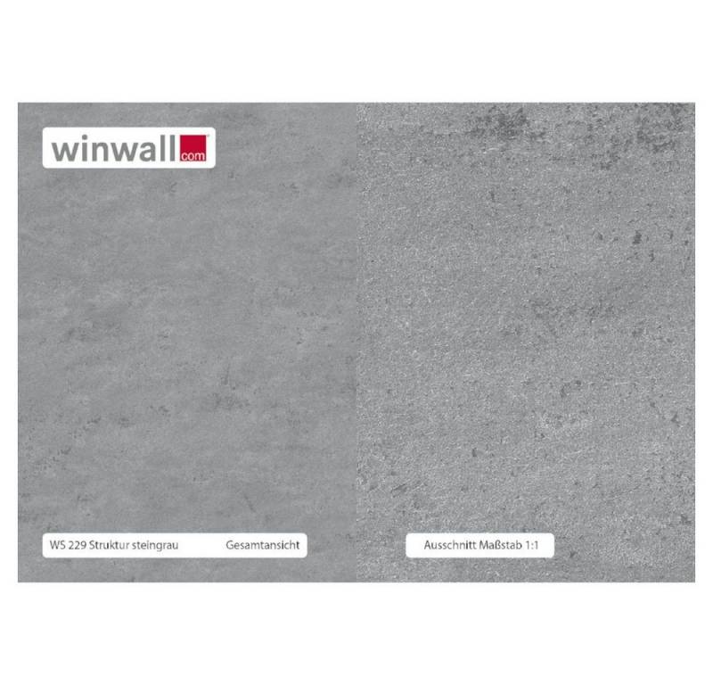 winwall Duschrückwand Duschrückwände ALU-Verbundplatte Dekor: Struktur Steingrau, (1-tlg), Wandverkleidung aus Alu von winwall