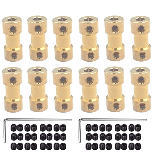 12 Stück 2mm bis 2mm Messing Wellenkupplung Gelenkverbinder, Motorwellenkupplung für RC DIY Flugzeug Boot Roboter 12 Stück 2mm bis 2mm Messing Wellenkupplung Gelenkverbinder, Motorwellenkupplung für RC DIY Flugzeug Boot Roboter von winwill