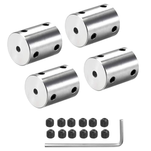 4 Stück 4mm bis 5mm starre Motorwellenkupplung Kupplungsmuffe Kupplungsadapter für 3D-Drucker RC-Motorenzubehör von winwill