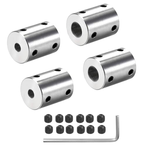 4 Stück 6mm bis 10mm starre Motorwellenkupplung Kupplungsmuffe Kupplungsadapter für 3D-Drucker RC-Motor Zubehör von winwill