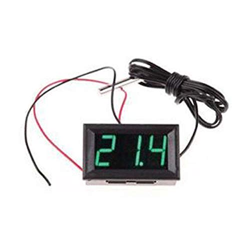 Digitales Temperaturmessgerät, 12 V, mit LED-Display, -50 bis +110 Grad Celsius von winwill