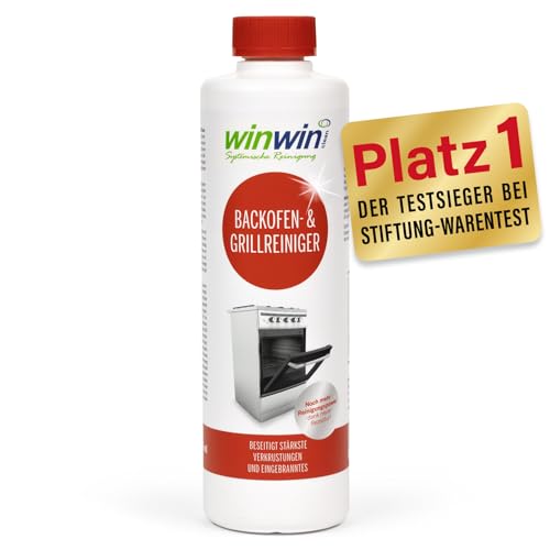 winwinCLEAN® Backofenreiniger & Grillreiniger [Testsieger Stiftung Warentest] Starker Intensivreiniger & Fettlöser für hartnäckige Ablagerungen I Backofen, Gasgrill, Ceranfeld – Original-0,5L von winwinclean