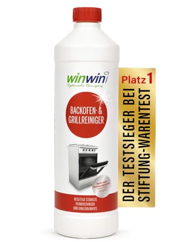 winwinCLEAN® Backofenreiniger & Grillreiniger [Testsieger Stiftung Warentest] Starker Intensivreiniger & Fettlöser für hartnäckige Ablagerungen I Backofen, Gasgrill, Ceranfeld – Original, 1000ml von winwinclean