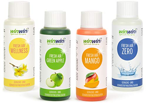winwin clean Systemische Reinigung 4 x 100ml Fresh AIR Luftreinigungskonzentrat I Wellness I Mango I Green Apple I Zero winwin clean Systemische Reinigung 4 x 100ml Fresh AIR Luftreinigungskonzentrat I Wellness I Mango I Green Apple I Zero von winwinclean