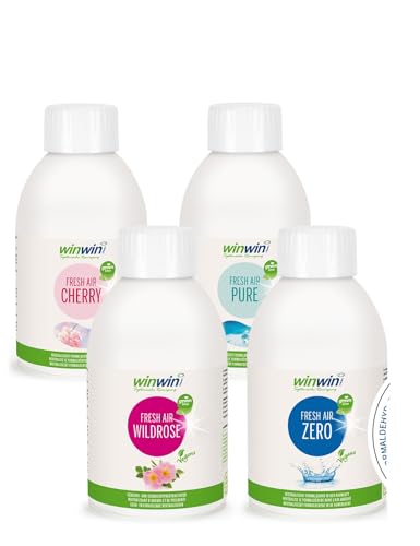 winwin clean Systemische Reinigung winwinCLEAN - 4ER Set 4 X 250ML I Fresh AIR LUFTREINIGUNGS-Konzentrat I Green Apple I Mango I WILDROSE I Wellness I W E R B E A K T I O N I N U R K U R Z E Z E I T von winwin clean Systemische Reinigung