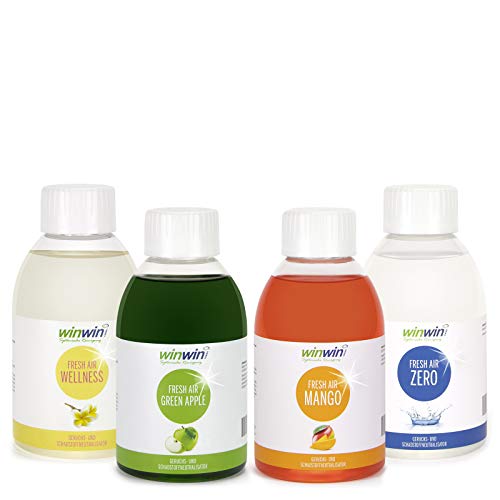 winwin clean Systemische Reinigung - 4ER Set 4 X 250ML I Fresh AIR LUFTREINIGUNGS-Konzentrat I Wellness I Green Apple I Mango I Zero von winwin clean Systemische Reinigung