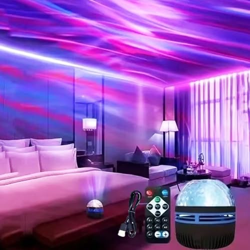wioilyoy 2-in-1 Nordlicht- und Wellen-Projektor, Sternenhimmel-Projektor, Lichtprojektor mit 14 Lichteffekten, Heimdekoration, LED-Farbwechsel-Lichter, Heimdekoration, Geburtstag, Weihnachtsgeschenke wioilyoy 2-in-1 Nordlicht- und Wellen-Projektor, Sternenhimmel-Projektor, Lichtprojektor mit 14 Lichteffekten, Heimdekoration, LED-Farbwechsel-Lichter, Heimdekoration, Geburtstag, Weihnachtsgeschenke von wioilyoy