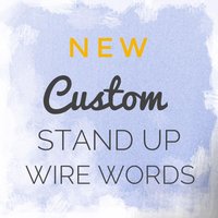 Custom Stand Up Wire Worte Und Namen, Kaminummantelung, Regal, Sideboard, Fensterbank. Keine Befestigung Erforderlich von wireworksuk