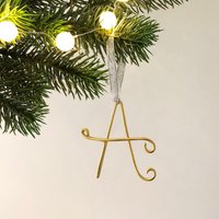 Initial Weihnachtsbaumschmuck, Personalisierte Andenken von wireworksuk