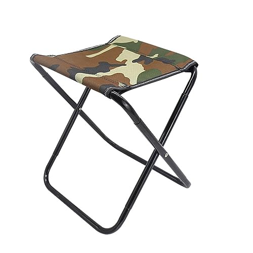 wirlsweal Faltbarer Hocker Kompakt Wasserdicht Klapphocker Campinghocker Hohe Stabilität Stark Tragfähig Stuhl für Outdoor Abenteuer Klapphocker Camouflage L von wirlsweal