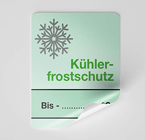 Frostschutz - Service KFZ Aufkleber Inspektions-Aufkleber Serviceaufkleber Grün von wirmachendeinekarte.de