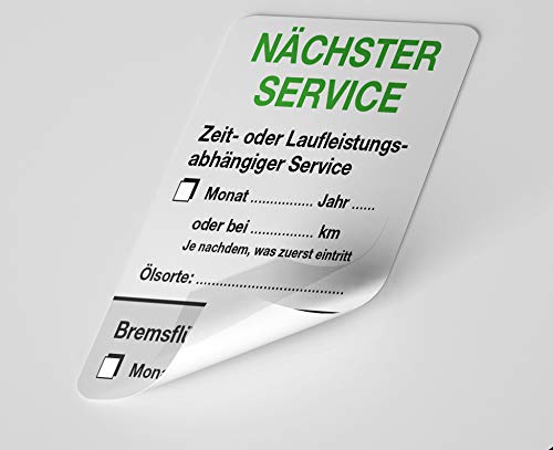 KFZ-Service-Aufkleber Grau 150 Stück Blanko von wirmachendeinekarte.de