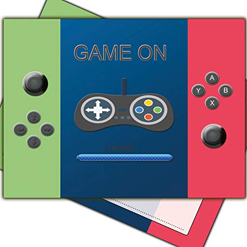 Einladungskarten Spielkonsole Game on Gamer Gaming Einladung Mädchen Jungs Kinder Kindergeburtstag Graffiti Pirat Sport Karte Computer Controller Galaxy Tablet Handy Heroes Superhelden pad von wirmachendeinekarte.de