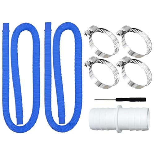 wiroouia Poolschlauch - Pool Filterschlauch 99 Zentimeter - Flexibel Mit 4 Klemmen Manuelle Reinigung Und Wasserspiele von wiroouia