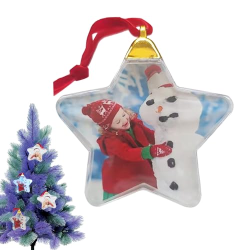 wiroouia Weihnachtsfoto-Ball-Verzierung - Christbaumschmuck - DIY Craft Ball Ornament Dekoration Transparente Kugeln für Weihnachten Neujahr Hochzeit Home Decor von wiroouia