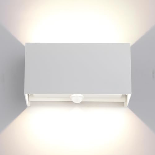 25W LED Wandleuchten mit Bewegungsmelder Weiß Wandlampe Innen 4000K Aussenlampe mit Bewegungsmelder Natürlweiss LED Wandleuchte Innen Rechteckig Verstellbar Abstrahlwinkel IP65Wandlampe Aussen 1 Stück von wisdom line
