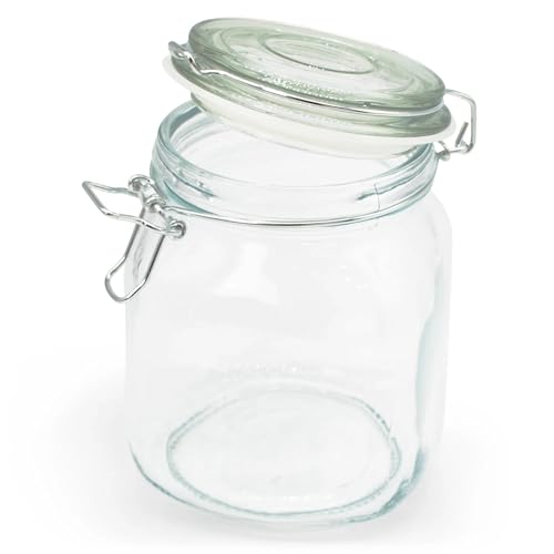 wisefood Einmachglas 1l - Bügelverschluss - Einmachglas groß - Glas mit Deckel - Aufbewahrungsglas - 1 Stück (1) von wisefood