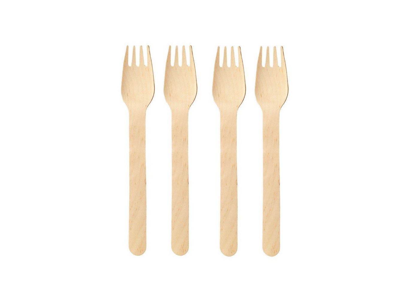 wisefood Einwegbesteck-Set Holz Gabel - 16,5 cm Holzgabel Einweg - (300-tlg), Holz von wisefood