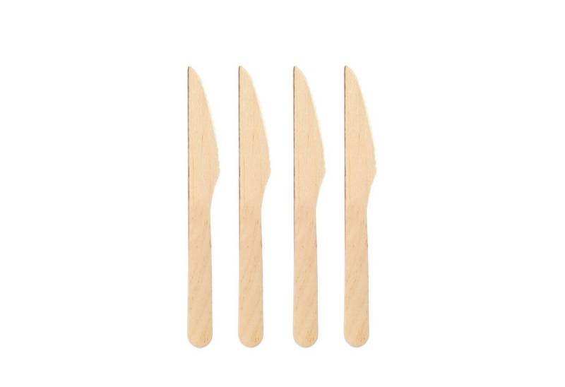 wisefood Einwegbesteck-Set Holz Messer Einweg - 16,5 cm Einwegmesser (1000-tlg), Holz von wisefood