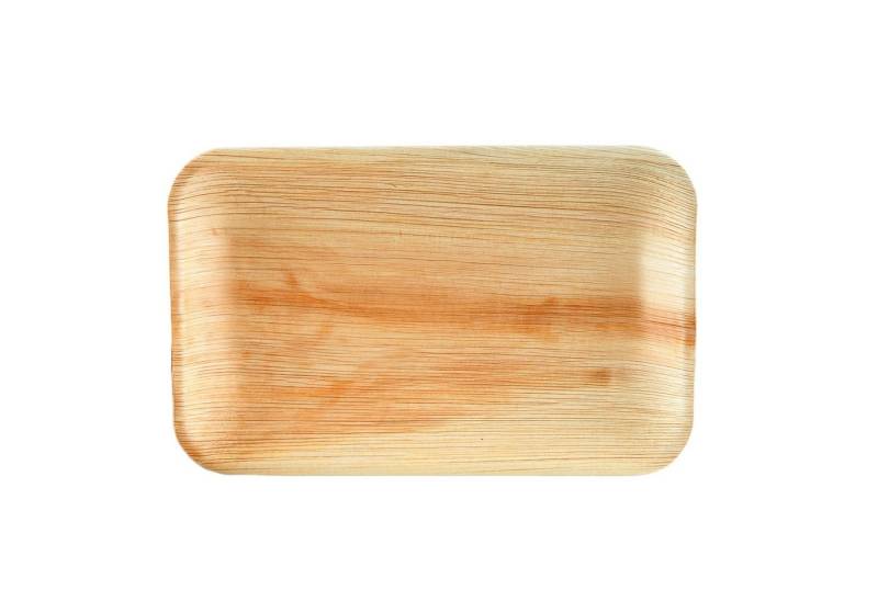 wisefood Einwegteller Palmblatt Teller rechteckig 16 x 23 cm, (150 St) von wisefood