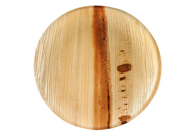 wisefood Einwegteller Palmblatt Teller rund Ø 25cm, (100 St) von wisefood